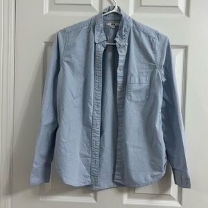 Uniqlo (Small) Light Blue Button Down Long Sleeve Casual Business Cotton Shirt